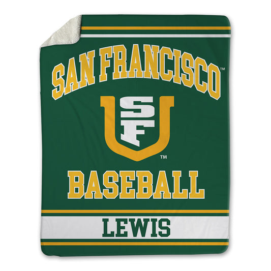 USFCA - NCAA Baseball : Jordan Lewis - Blanket-0