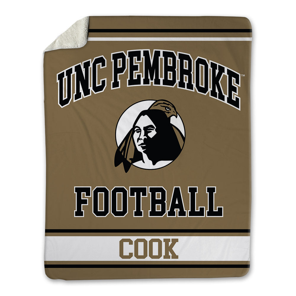 UNC Pembroke - NCAA Football : Logan Cook - Blanket-0