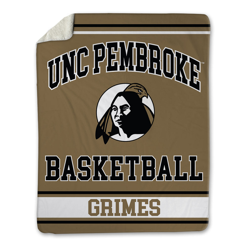 UNC Pembroke - NCAA Men's Basketball : Justin Grimes - Blanket-0