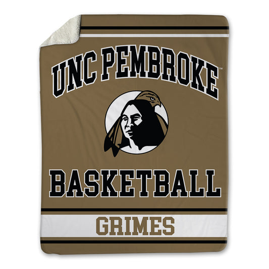 UNC Pembroke - NCAA Men's Basketball : Justin Grimes - Blanket-0