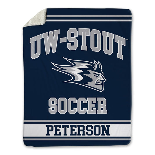 UW Stout - NCAA Women's Soccer : Katie Peterson - Blanket-0