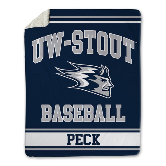 UW Stout - NCAA Baseball : Connor Peck - Blanket-0