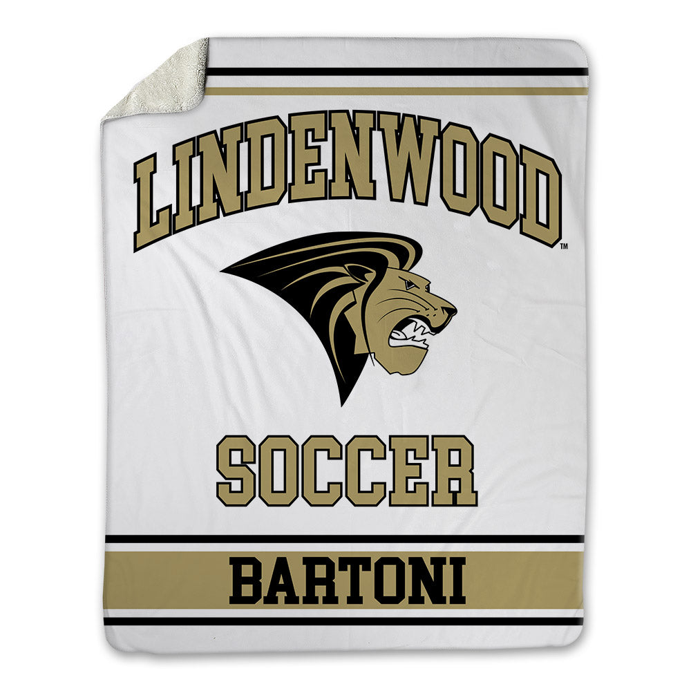 Lindenwood - NCAA Men's Soccer : Luca Bartoni - Blanket-0