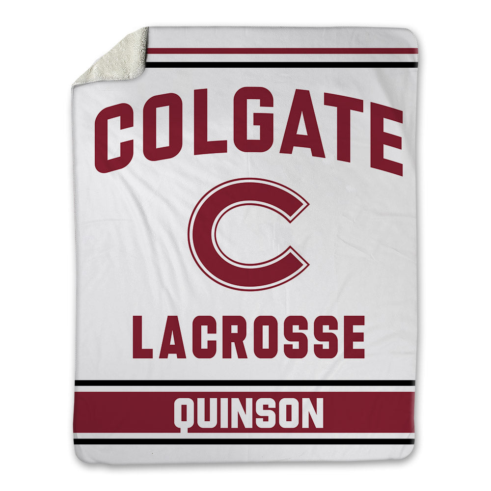  Colgate - NCAA Men's Lacrosse : Casey Quinson - Blanket-0