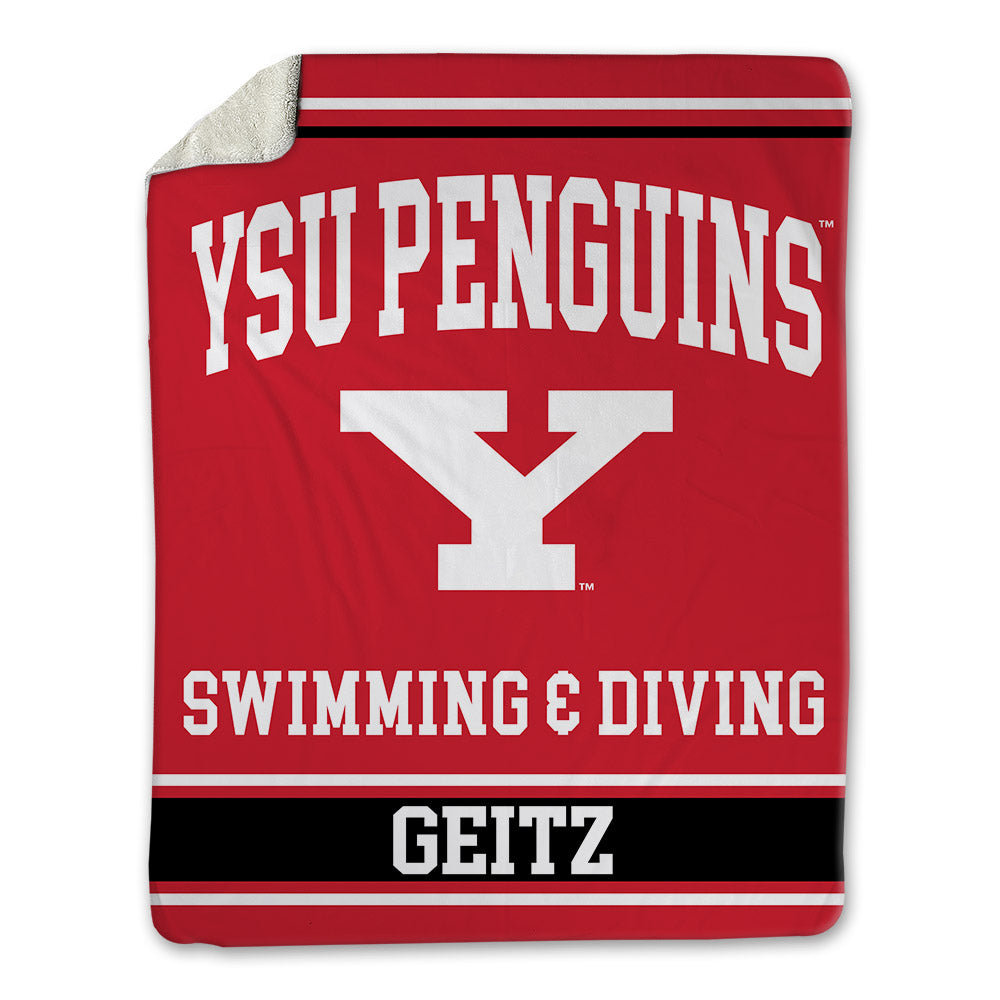 Youngstown State - NCAA Men's Swimming & Diving : Henry Geitz - Blanket-0