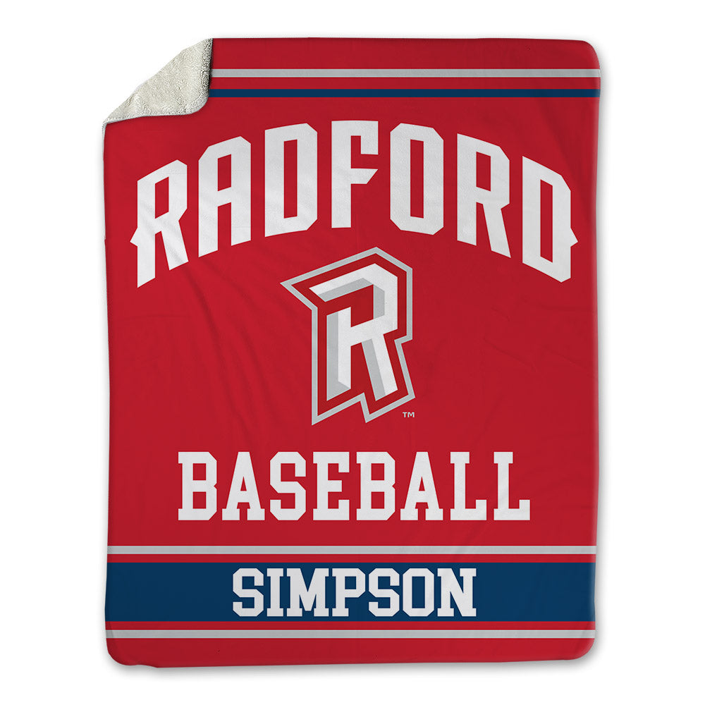 Radford - NCAA Baseball : Brooks Simpson - Blanket-0