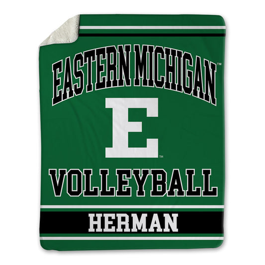 EMich - NCAA Women's Volleyball : Maddie Herman - Blanket-0