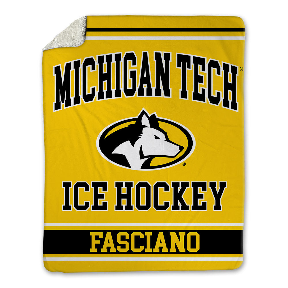 Michigan Tech - NCAA Men's Ice Hockey : Luca Fasciano - Blanket-0