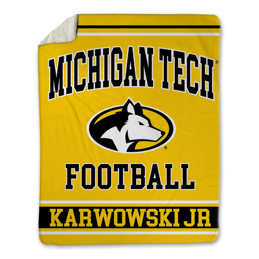 Michigan Tech - NCAA Football : Brett Karwowski Jr - Blanket-0