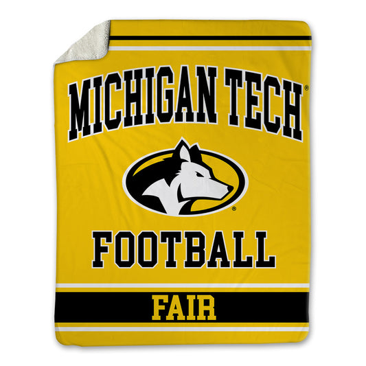 Michigan Tech - NCAA Football : Isaac Fair - Blanket-0