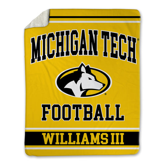 Michigan Tech - NCAA Football : David Williams III - Blanket-0