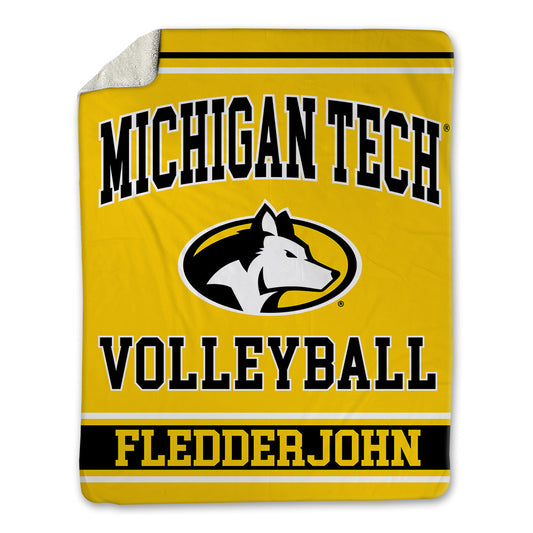 Michigan Tech - NCAA Women's Volleyball : Julia Fledderjohn - Blanket-0
