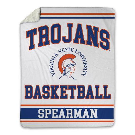 Virginia State - NCAA Women's Basketball : Kendahl Spearman - Blanket-0