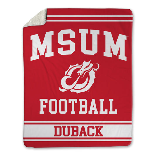 MSUM - NCAA Football : Dawson Duback - Blanket-0