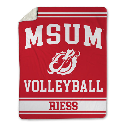 MSUM - NCAA Women's Volleyball : Brielle Riess - Blanket-0