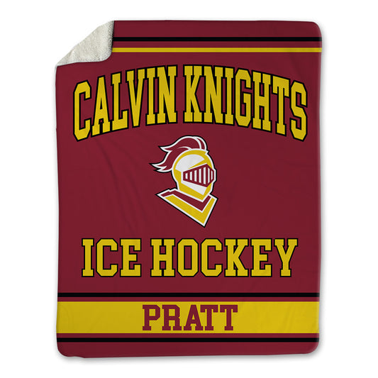 Calvin - NCAA Men's Ice Hockey : Holden Pratt - Blanket-0