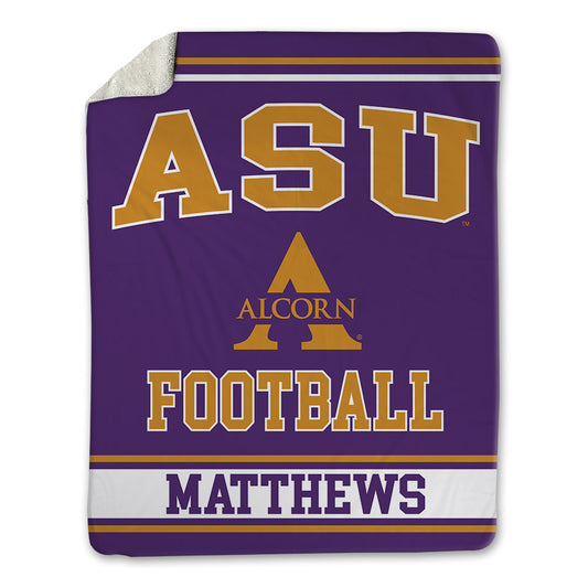Alcorn - NCAA Football : Jacoby Matthews - Blanket-0