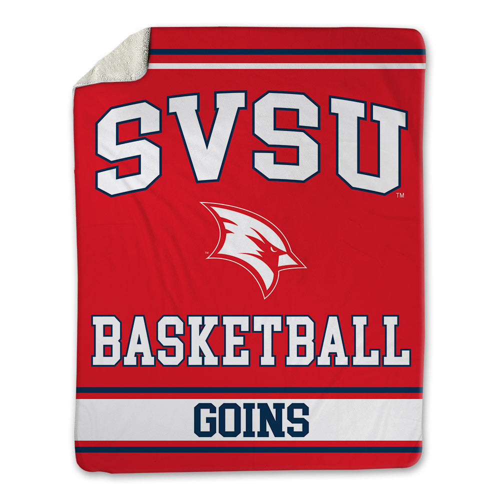 Saginaw Valley - NCAA Men's Basketball : Cyrus Goins - Blanket-0