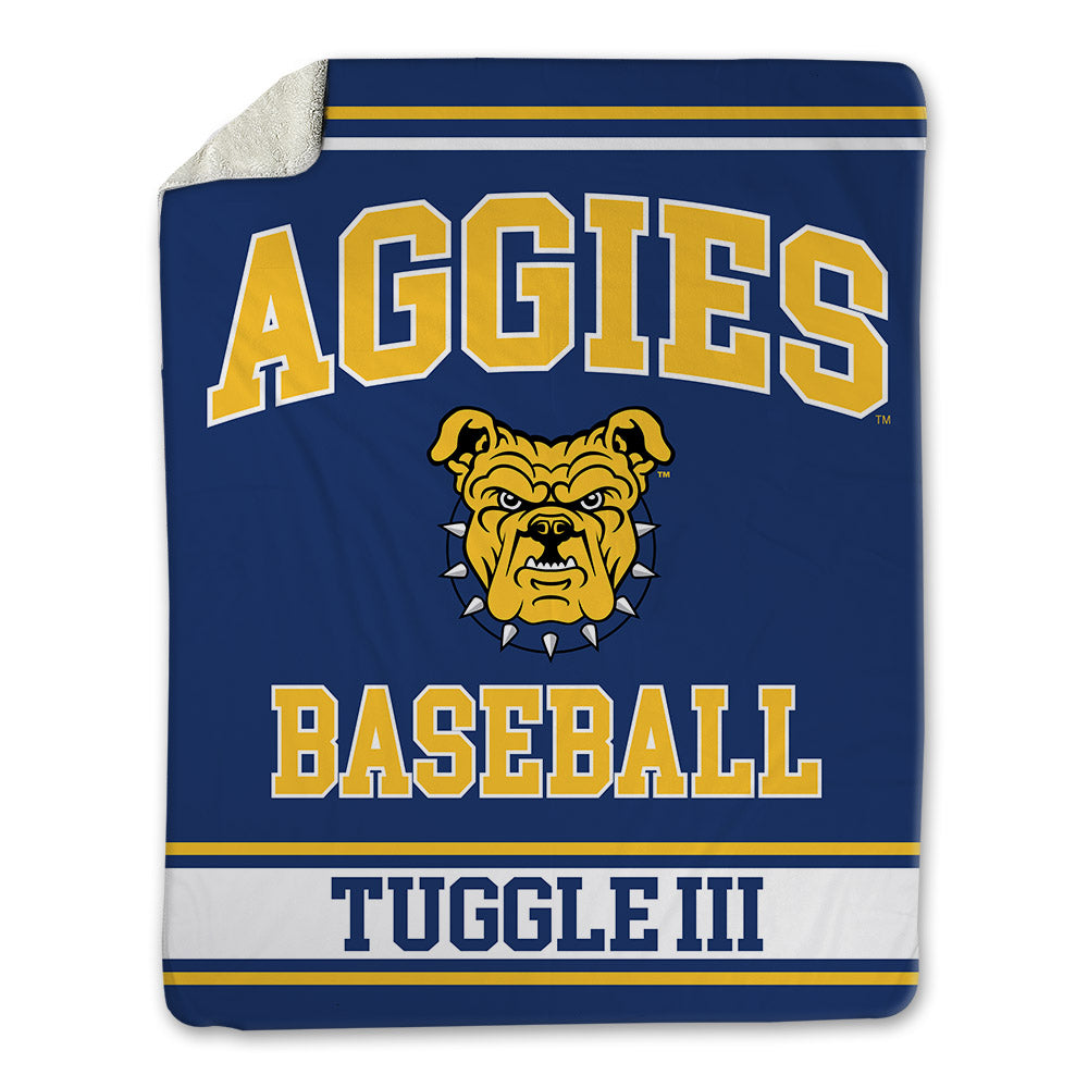 North Carolina A&T - NCAA Baseball : Reginald Tuggle III - Blanket-0