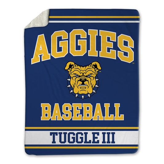 North Carolina A&T - NCAA Baseball : Reginald Tuggle III - Blanket-0