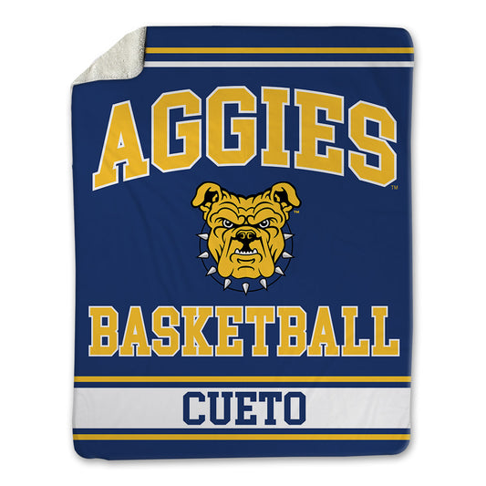 North Carolina A&T - NCAA Men's Basketball : Yancarlos Cueto - Blanket-0