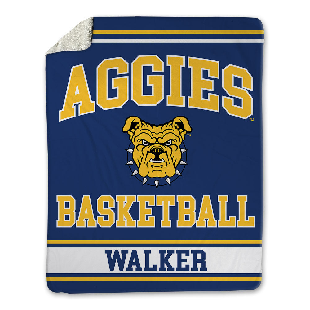 North Carolina A&T - NCAA Women's Basketball : Londyn walker Walker - Blanket-0
