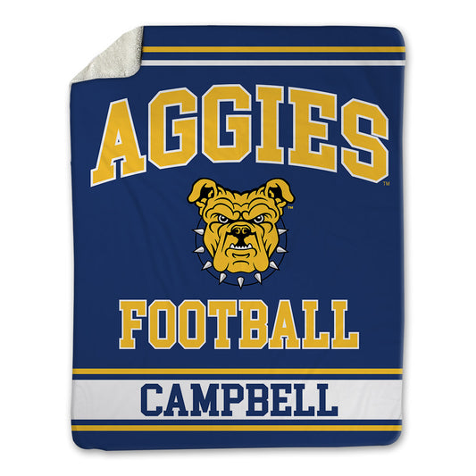 North Carolina A&T - NCAA Football : Jonathan Campbell - Blanket-0