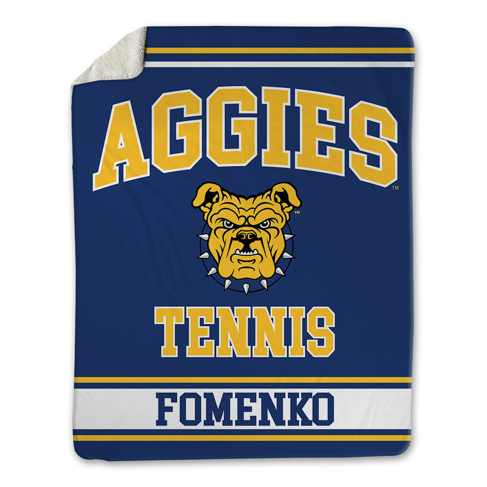 North Carolina A&T - NCAA Women's Tennis : Valeriia Fomenko - Blanket-0
