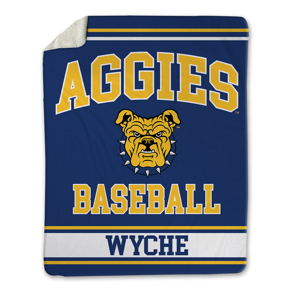 North Carolina A&T - NCAA Baseball : Bruce Wyche - Blanket-0