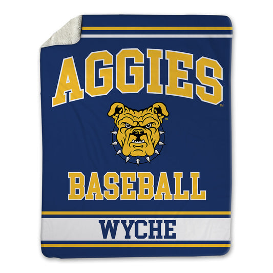 North Carolina A&T - NCAA Baseball : Bruce Wyche - Blanket-0