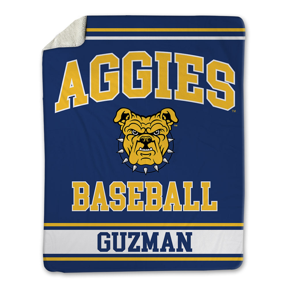 North Carolina A&T - NCAA Baseball : Derek Guzman - Blanket-0