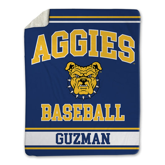 North Carolina A&T - NCAA Baseball : Derek Guzman - Blanket-0