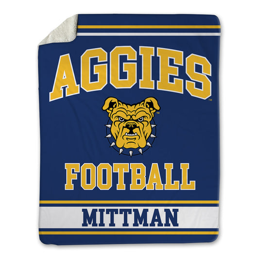 North Carolina A&T - NCAA Football : tre Mittman - Blanket-0