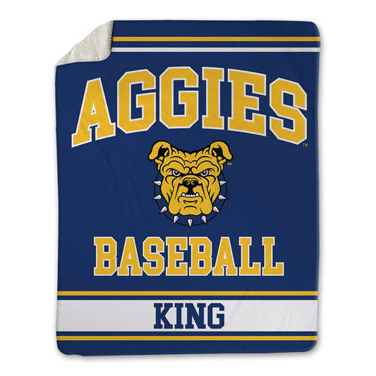 North Carolina A&T - NCAA Baseball : Grayson King - Blanket-0