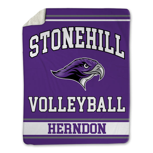 Stonehill - NCAA Women's Volleyball : Haley Herndon - Blanket-0