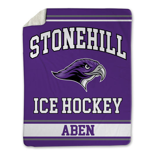 Stonehill - NCAA Men's Ice Hockey : Zachary Aben - Blanket-0