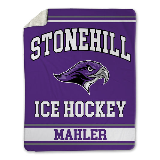 Stonehill - NCAA Men's Ice Hockey : Adam Mahler - Blanket-0