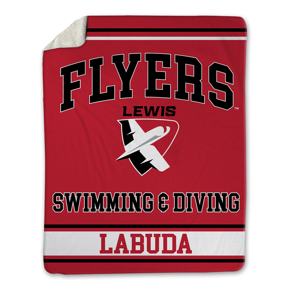 Lewis - NCAA Men's Swimming & Diving : Sebastian Labuda - Blanket-0