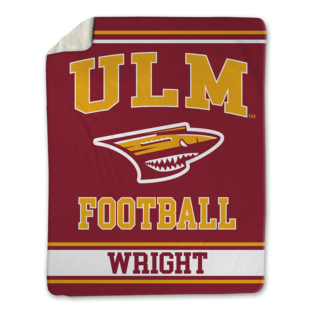 ULM - NCAA Football : Jaydon Wright - Blanket-0