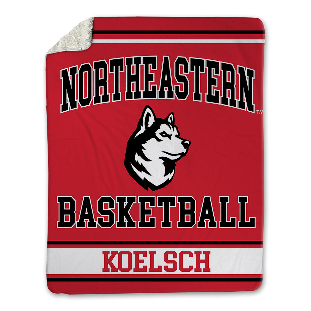 Northeastern - NCAA Men's Basketball : Liam Koelsch - Blanket-0