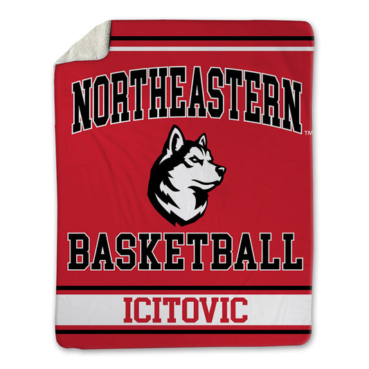 Northeastern - NCAA Men's Basketball : Jovan Icitovic - Blanket-0