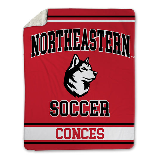 Northeastern - NCAA Men's Soccer : Richard Conces - Blanket-0