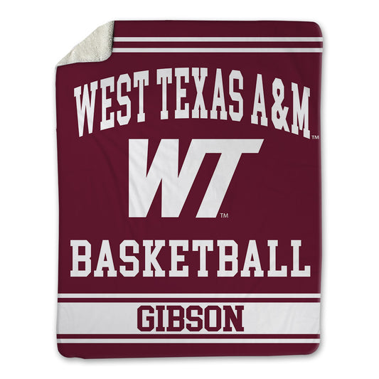 WTAMU - NCAA Men's Basketball : Logan Gibson - Blanket-0