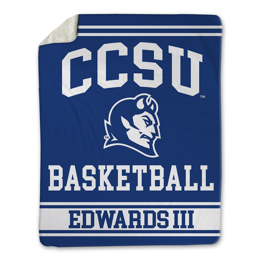 CCSU - NCAA Men's Basketball : Corsley Edwards III - Blanket-0