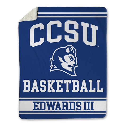 CCSU - NCAA Men's Basketball : Corsley Edwards III - Blanket-0