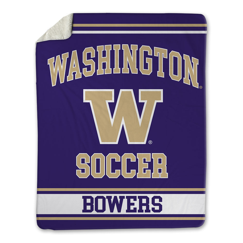 Washington - NCAA Men's Soccer : Brecken Bowers - Blanket-0
