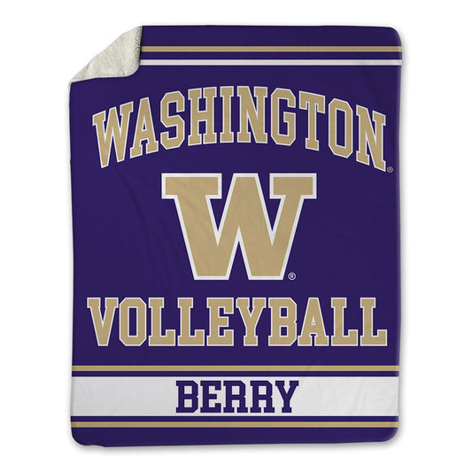 Washington - NCAA Women's Volleyball : Ava jo Berry - Blanket-0