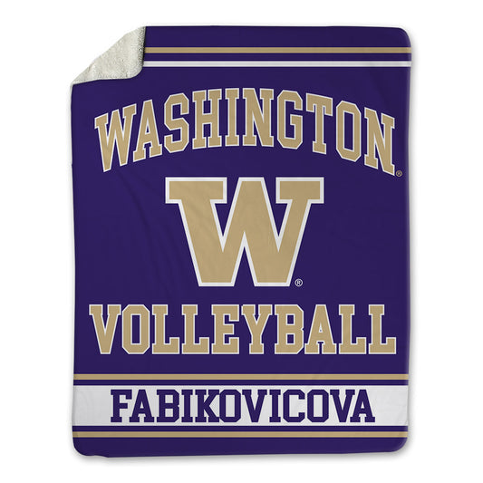 Washington - NCAA Women's Volleyball : Andrea Fabikovicova - Blanket-0