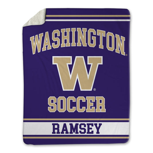 Washington - NCAA Men's Soccer : Zach Ramsey - Blanket-0