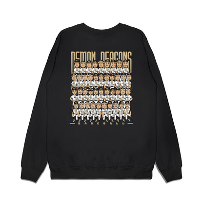 Wake Forest - NCAA Baseball : - Team Caricature Premium Crewneck Sweatshirt-1